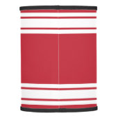 Dark Red and White Basketball Lamp Shade (Back)