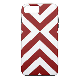 Dark Red and White Chevrons iPhone 8/7 Plus Case