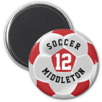 Custom 6” diameter team jersey magnets for teams, giveaways and promos