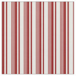 [ Thumbnail: Dark Red and White Stripes Fabric ]
