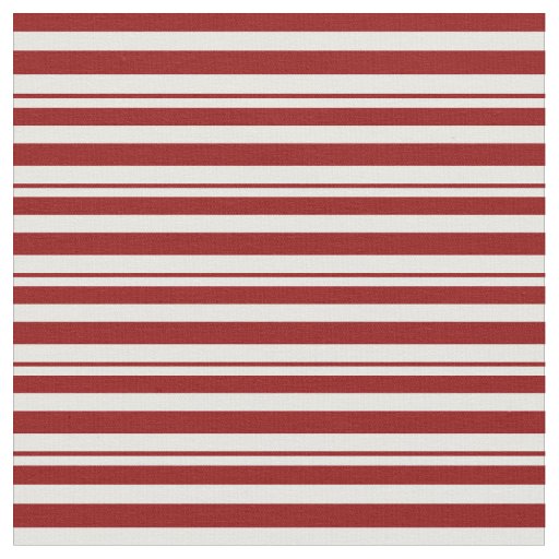 Dark Red and White Stripes Pattern Fabric