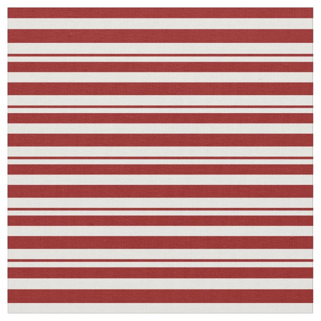 Dark Red and White Stripes Pattern Fabric (Close Up)