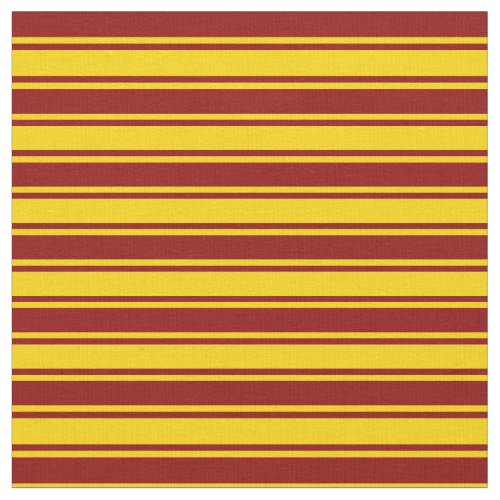Dark Red and Yellow StripesLines Pattern Fabric