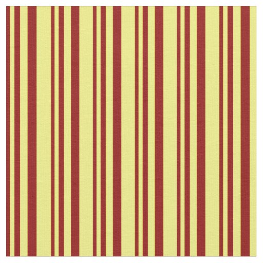 Dark Red and Yellow Stripes Pattern Fabric