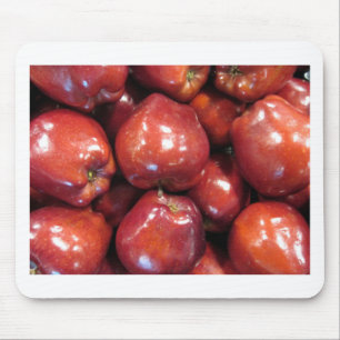 Dark Red Apples Mouse Pad
