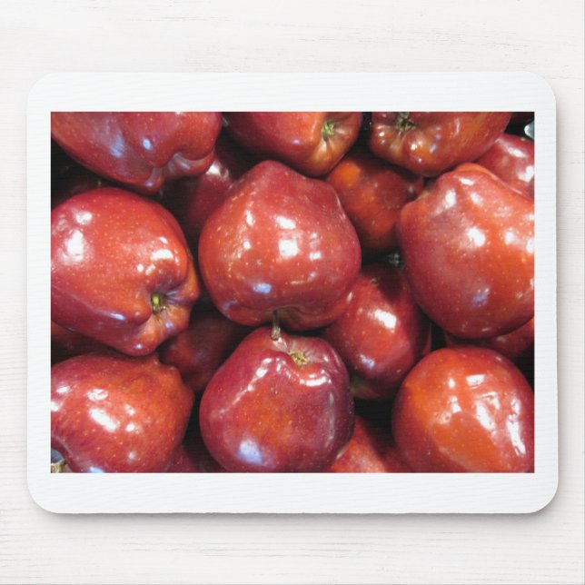 Dark Red Apples Mouse Pad (Front)