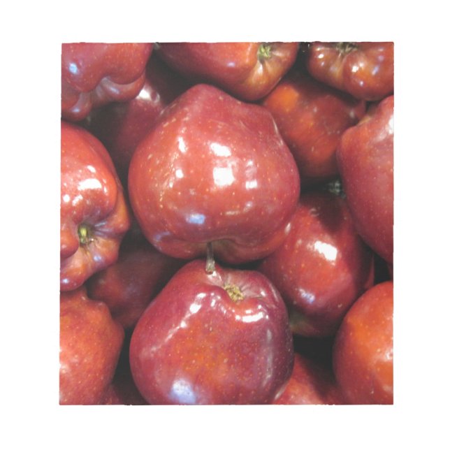 Dark Red Apples Notepad (Front)