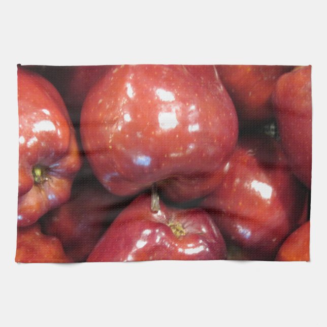 Dark Red Apples Towel (Horizontal)
