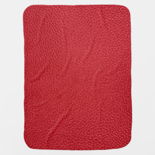 Dark red artificial leatherette closeup. baby blanket