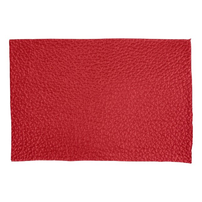 Dark red artificial leatherette closeup. pillow case (Front)