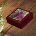 Dark Red Asiatic Lilies Floral Gift Box<br><div class="desc">Store trinkets,  jewelry and other small keepsakes in this wooden gift box with ceramic tile that features a photo image of dark red Asiatic Lilies set against a background of green Sedum plants. A lovely,  floral design! Select your gift box size and color.</div>