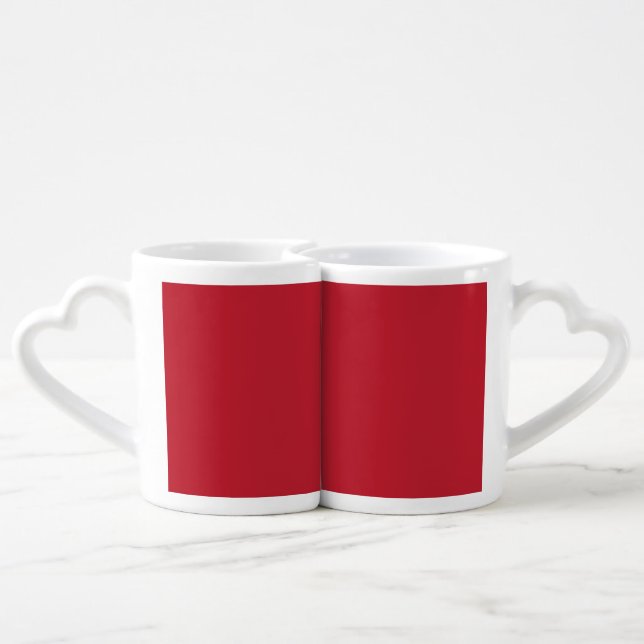 Dark Red Background  Coffee Mug Set (Back Nesting)
