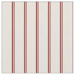[ Thumbnail: Dark Red & Beige Colored Lines Pattern Fabric ]