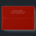 Dark Red Berry Sans Serif Return Address Envelope<br><div class="desc">Beautiful red berry envelope. Features name and return address in white sans serif font on back flap. Various sizes available. Text and colors are fully customizable. Perfect for all greetings and occasions.</div>
