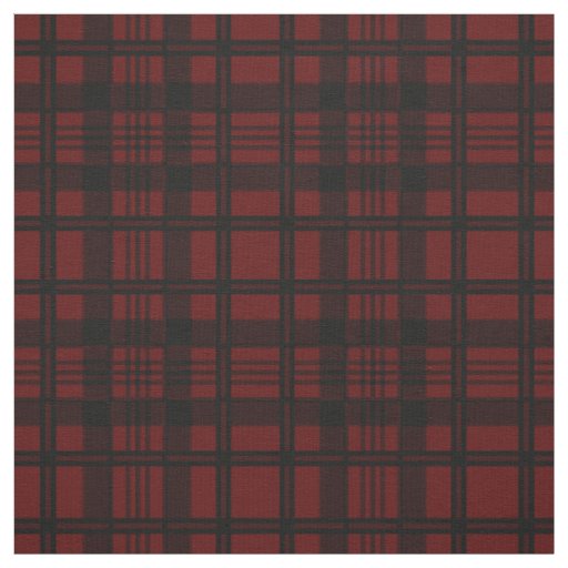 Dark Red & Black Plaid Pattern Fabric