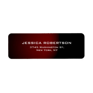 Dark Red Black Plain Elegant Modern Trendy Label