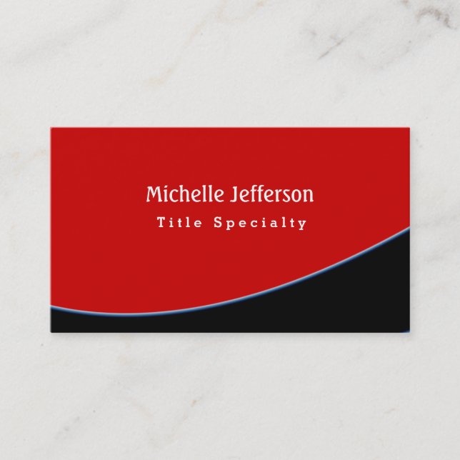 Dark Red Blue Black Pattern Trendy Business Card (Front)