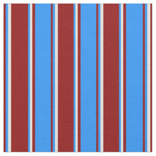 Dark Red, Blue & Light Yellow Colored Pattern Fabric