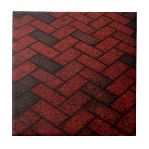 Dark Red Brick Pattern Tile