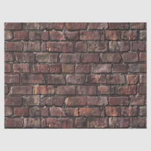 Dark Red Brick Wall Decoupage Tissue Paper