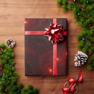 Dark Red Burgundy Gothic Lace Snowflake Wrapping Paper