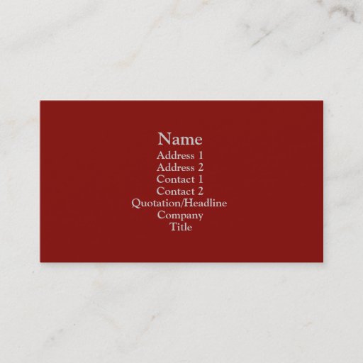 Customizable Dark Red Business Card Template