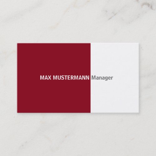Dark red visiting card business card