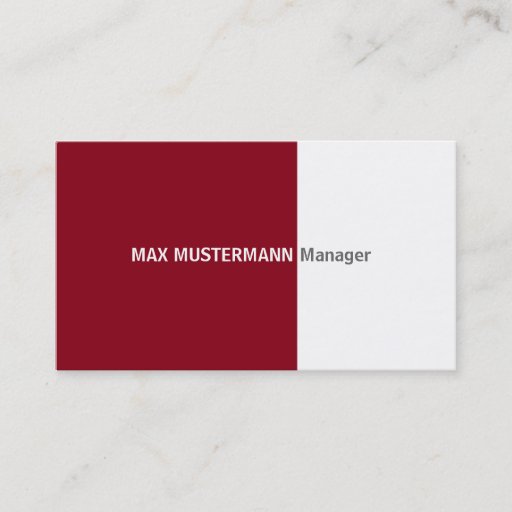 Customizable Dark red visiting card business card