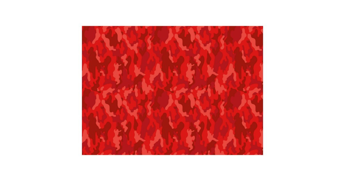 Dark Red Camo Camouflage Military Army Pattern Fabric