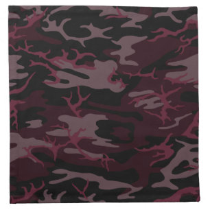 Dark Red Camo Napkin