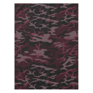 Dark Red Camo Tablecloth