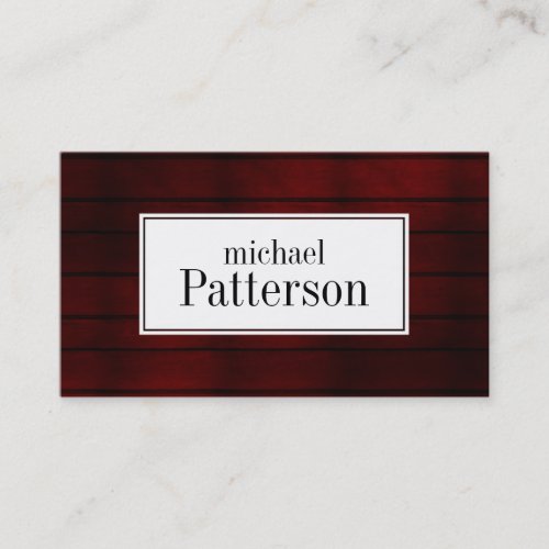 Dark Red Cherry Wood Texture Looking Business Card