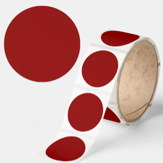 Dark Red Christmas Color solid minimalist Classic Round Sticker