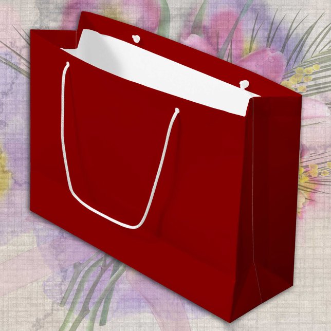 Dark Red Christmas Colour solid minimalist Large Gift Bag (Creator Uploaded)