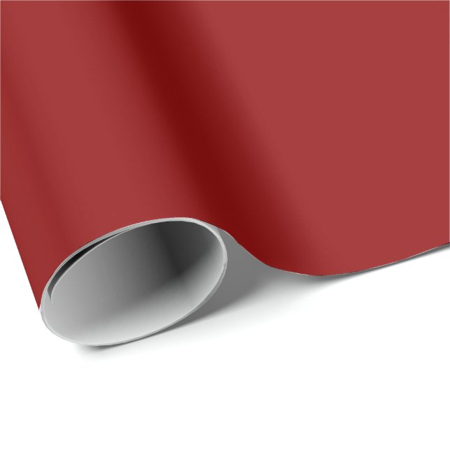 Dark Red Christmas Colour solid minimalist Wrapping Paper (Roll Corner)