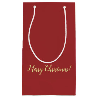 Dark Red Christmas Gift Bag
