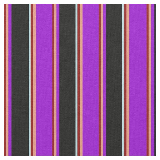 Dark Red, Dark Salmon, Dark Violet, Black & Blue Fabric