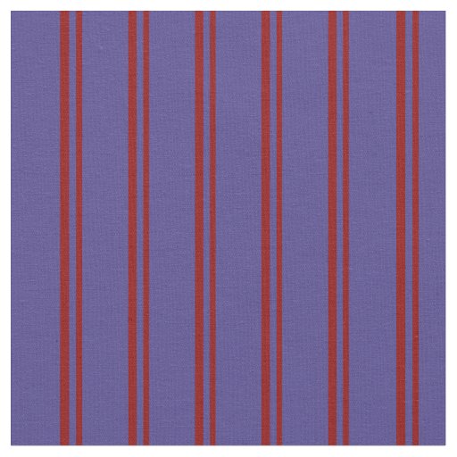 Dark Red & Dark Slate Blue Stripes Fabric