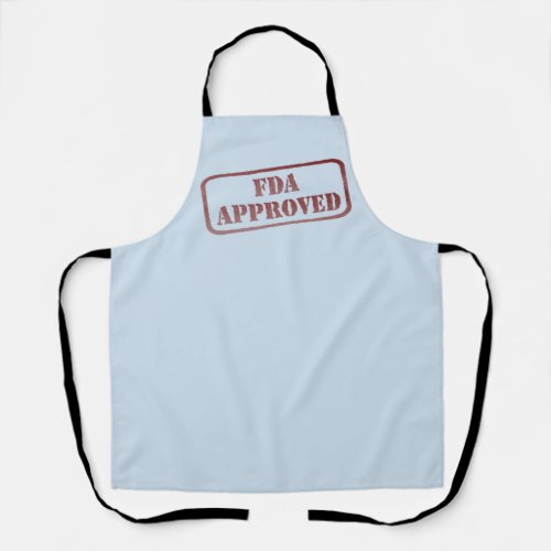 Dark Red Distressed Stamp Funny FDA Approved Humor Apron