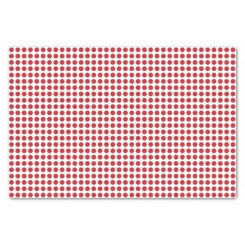 Dark Red Dots on White Tissue Paper