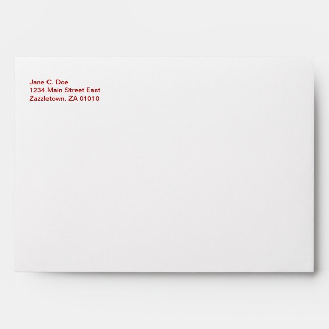 Dark Red Double Happiness - Elegant Envelope (Front)