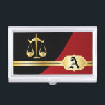 Dark Red Elegant Lawyer Card Holder<br><div class="desc">Professional Attorney Business Card Holders. ✔Note: Not all template areas need changed. 📌If you need further customization, please click the "Click to Customize further" or "Customize or Edit Design"button and use our design tool to resize, rotate, change text color, add text and so much more.⭐This Product is 100% Customizable. Graphics...</div>