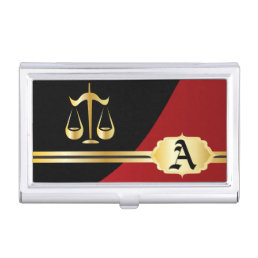 Dark Red Elegant Lawyer Card Holder