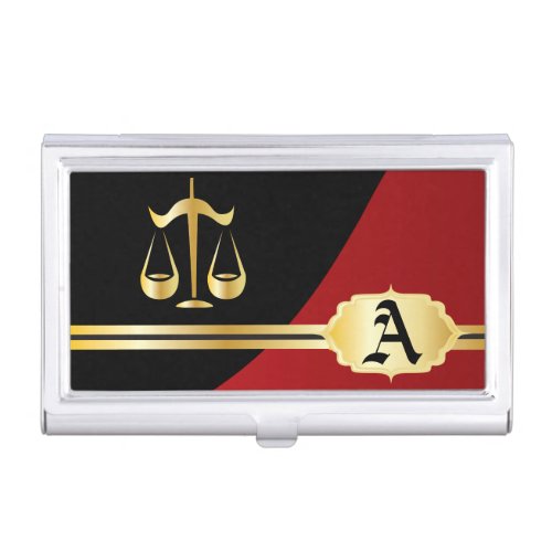 Dark Red Elegant Lawyer Card Holder