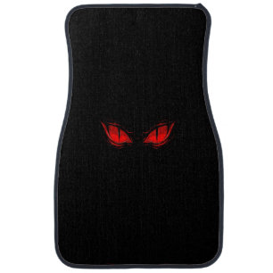 Dark Red Eyes Car Mats Set – Aggressive Gothic Aut