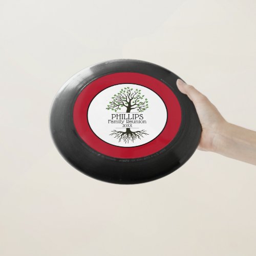 Dark Red Family Tree Family Reunion Wham_O Frisbee