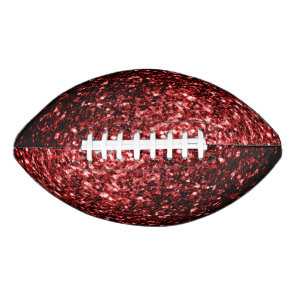 Dark red faux glitter sparkles bling football