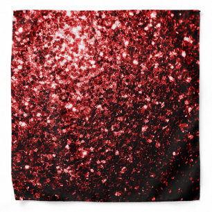 Dark Red faux Glitter sparkles Glamour Bandana