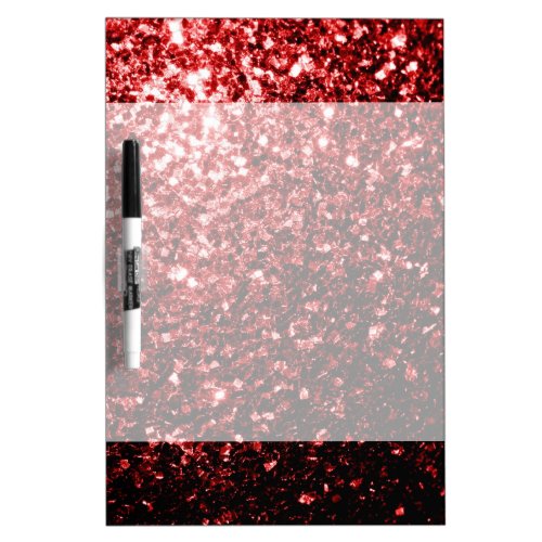 Dark Red faux Glitter sparkles Glamour Dry Erase Board