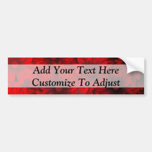 Dark red floral pattern bumper sticker